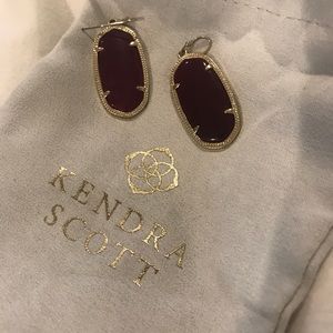 KENDRA SCOTT-Deep red drop earrings